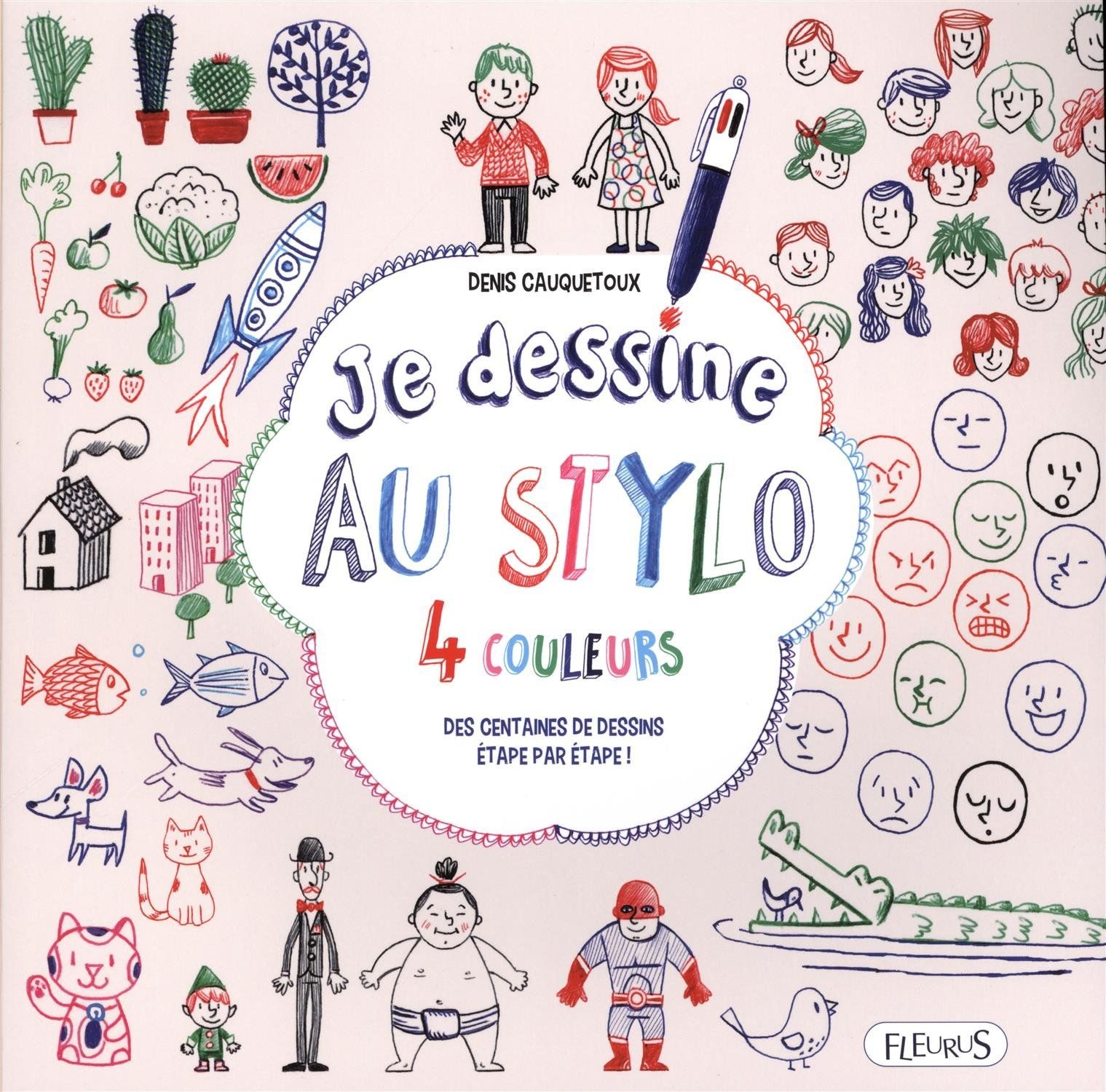 Dans la collection Idées-jeux,  les Editions Fleurus proposent « Je dessine au stylo 4 couleurs » par  Denis Cauquetoux. 